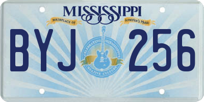 MS license plate BYJ256
