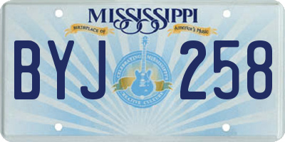 MS license plate BYJ258