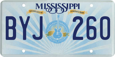 MS license plate BYJ260