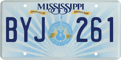 MS license plate BYJ261