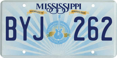 MS license plate BYJ262
