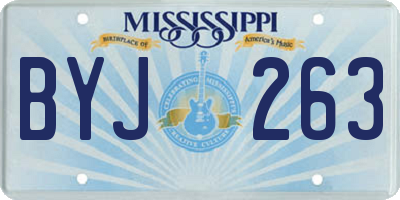 MS license plate BYJ263