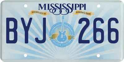MS license plate BYJ266
