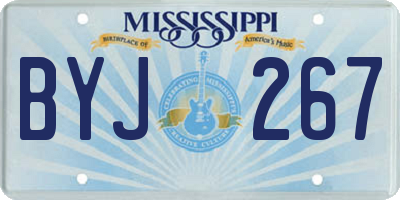 MS license plate BYJ267