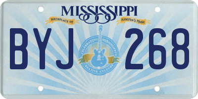 MS license plate BYJ268