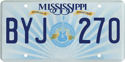MS license plate BYJ270