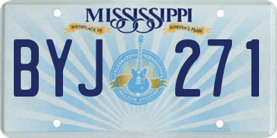 MS license plate BYJ271
