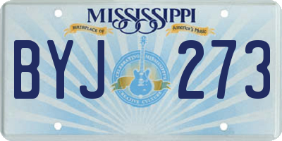 MS license plate BYJ273