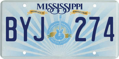 MS license plate BYJ274