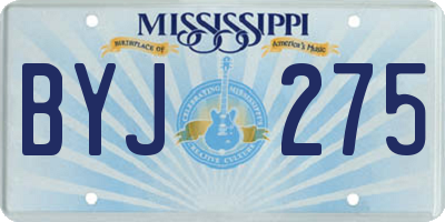MS license plate BYJ275
