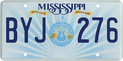 MS license plate BYJ276