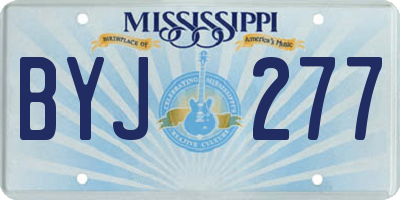 MS license plate BYJ277