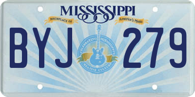 MS license plate BYJ279