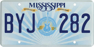 MS license plate BYJ282