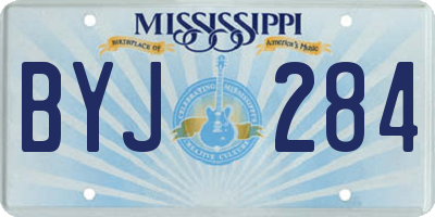 MS license plate BYJ284