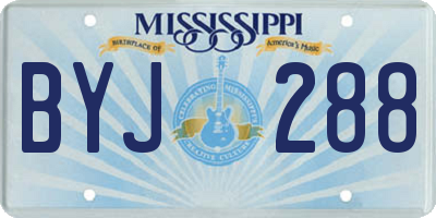 MS license plate BYJ288
