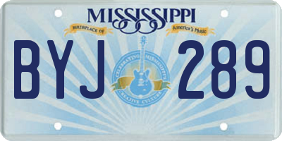 MS license plate BYJ289