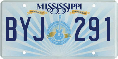 MS license plate BYJ291