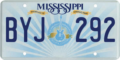 MS license plate BYJ292