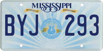 MS license plate BYJ293
