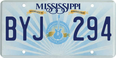 MS license plate BYJ294