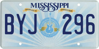 MS license plate BYJ296