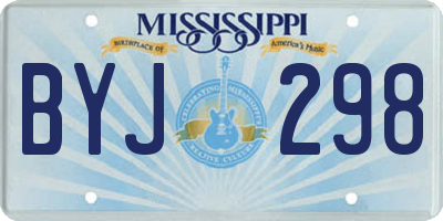 MS license plate BYJ298