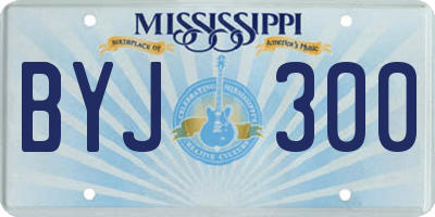 MS license plate BYJ300