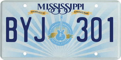 MS license plate BYJ301
