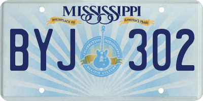 MS license plate BYJ302