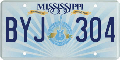 MS license plate BYJ304