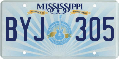 MS license plate BYJ305