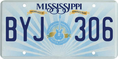MS license plate BYJ306