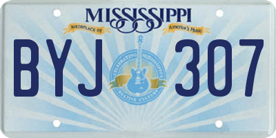 MS license plate BYJ307