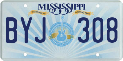 MS license plate BYJ308