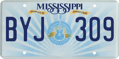 MS license plate BYJ309
