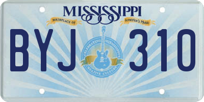 MS license plate BYJ310