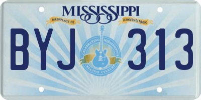 MS license plate BYJ313