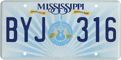 MS license plate BYJ316