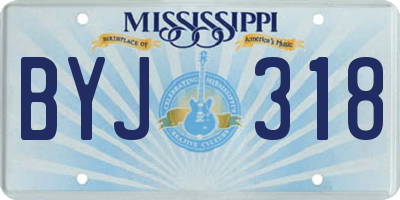 MS license plate BYJ318