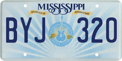 MS license plate BYJ320
