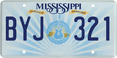 MS license plate BYJ321