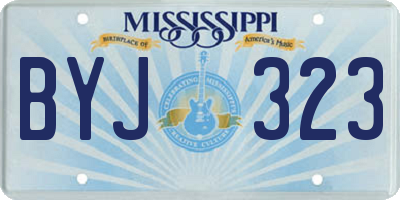 MS license plate BYJ323
