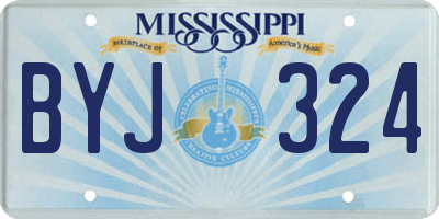 MS license plate BYJ324