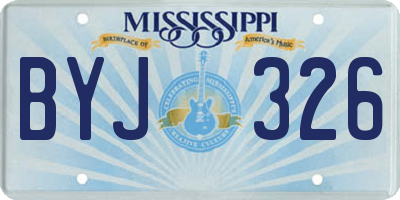 MS license plate BYJ326