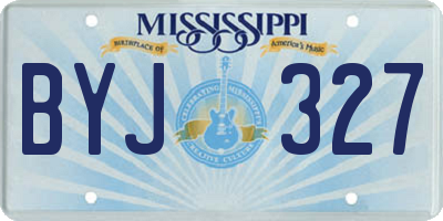 MS license plate BYJ327