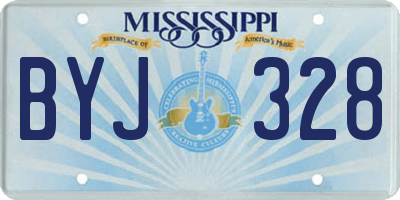 MS license plate BYJ328