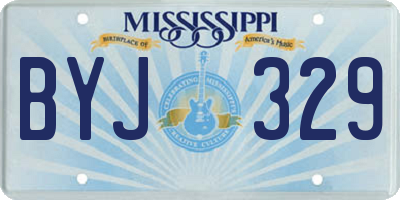 MS license plate BYJ329