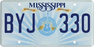 MS license plate BYJ330