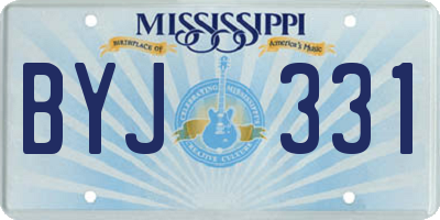 MS license plate BYJ331